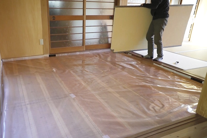 ダイケンの和紙畳 清流 にしてみたよ 白茶色 もじゃロックのdiy田舎暮らし3 0ブログ